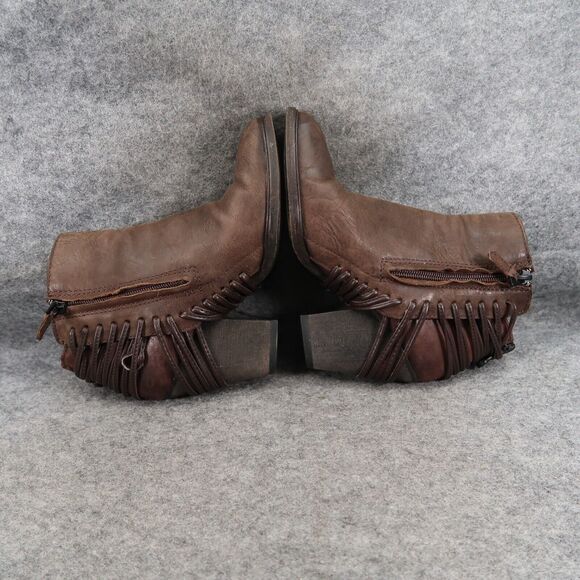 Dolce Vita Shoes Womens 5 Bootie Boho Western Leather Fashion Block Heel Brown - Picture 11 of 15
